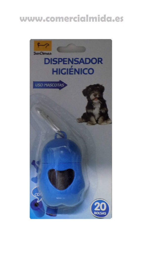 Dispensador bolsas azul