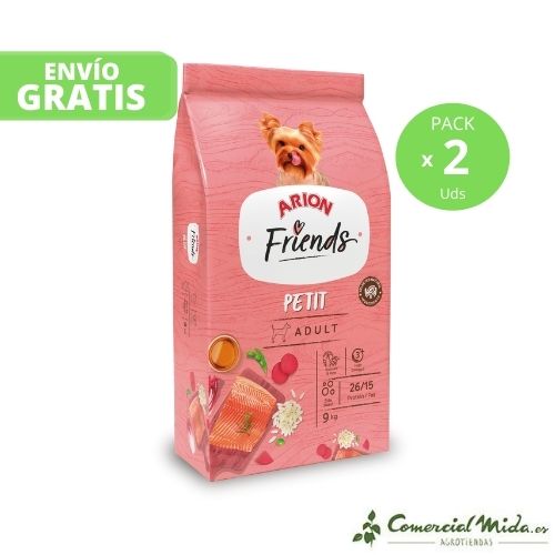 Pienso Arion Friends Petit para perros de razas pequeñas 2x9Kg