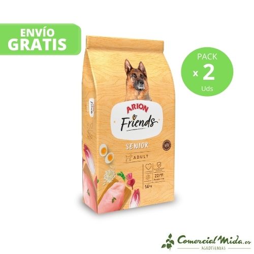 Pack Arion Friends Senior pienso para perros mayores 2x14Kg