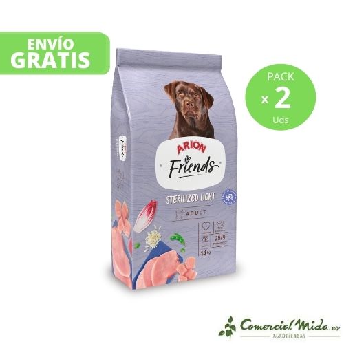 Arion Friends Sterilized Light pienso perros esterilizados sobrepeso 2x14Kg