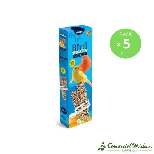 Barritas de Frutas para Canarios DAPAC 60g (5 Cajas)