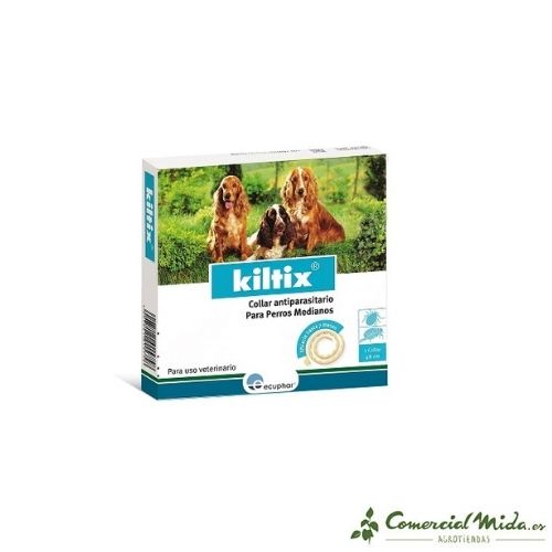 Collar Antiparasitario ECUPHAR Kiltix para Perros Medianos