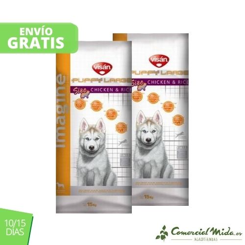 Pack: 2 sacos de pienso Imagine Large Puppy&Junior 15Kg