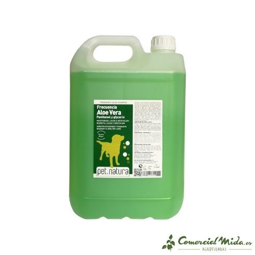 Champú frecuencia PetNatura con Aloe Vera para perros y gatos 5L