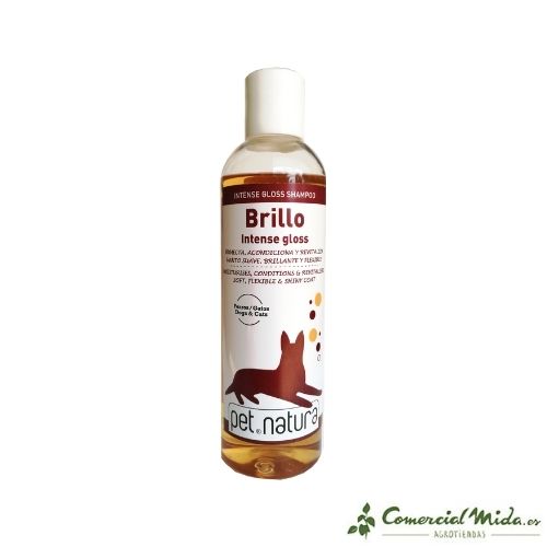 Champú brillo PetNatura para perros y gatos