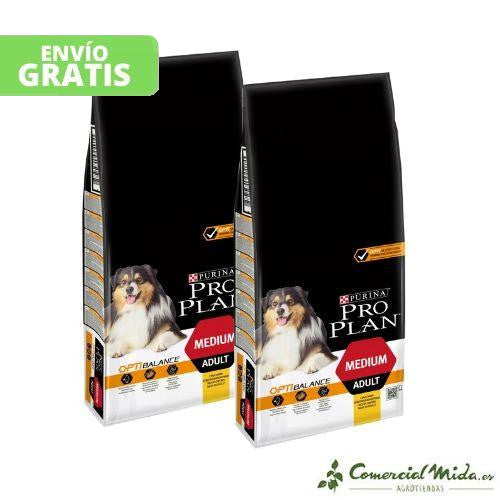 PURINA PRO PLAN MEDIUM ADULT OPTIBALANCE pack de 2 unidades