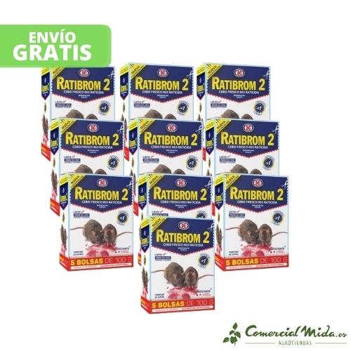 Ratibrom 2 Cebo Fresco Uso Doméstico 500 gr pack de 10 unidades