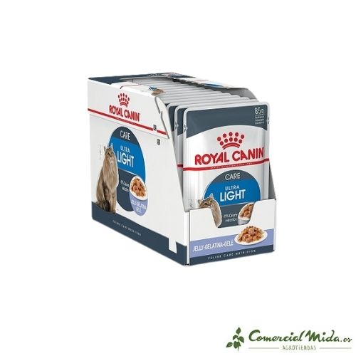 Gelatina Royal Canin Ultra Light para gatos con tendencia al sobrepeso 12x85gr