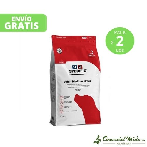 Pienso para perros medianos Adult Medium Breed CXD-M Pack 2 x 12 Kg de Specific