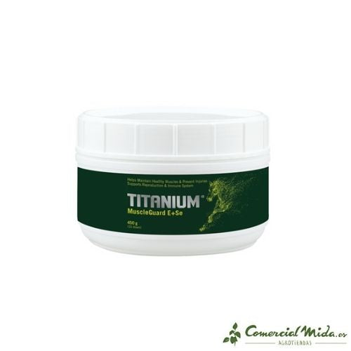 Suplemento alimenticio para caballos Titanium MuscleGuard E+Se 450 gr de Vetnova